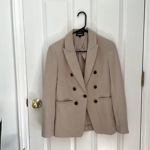 Express beige knit blazer
